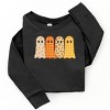 Four Ghosts Checkered Quilted Printed - Toddler Long Sleeve Graphic Tee and Youth Long Sleeve Graphic T-Shirt - 2 of 4