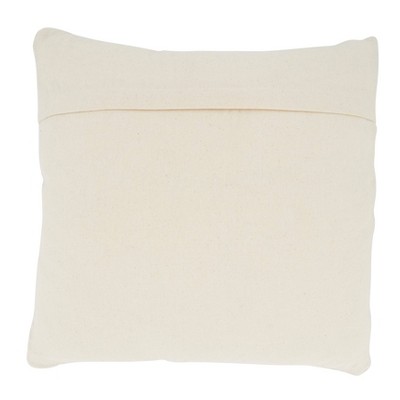18" Natural Cotton Moroccan Design Square Throw Pillow