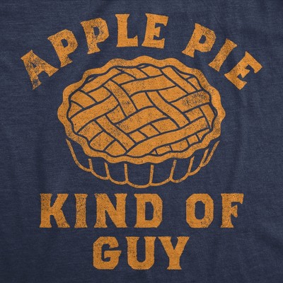 Мужские футболки Crazy Dog T-Shirts, Inc. Mens Funny T Shirts Apple Pie Kind Of Guy Sarcastic Dessert Graphic Novelty Tee for Men - Crazy Dog Men's T Shirt For Foodies Navy XL — фото 2