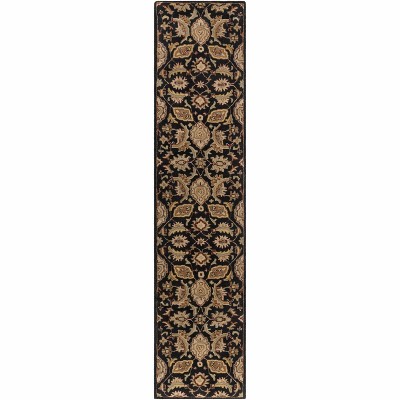 Hauteloom Blomkest Black&Yellow Traditional Wool Carpet