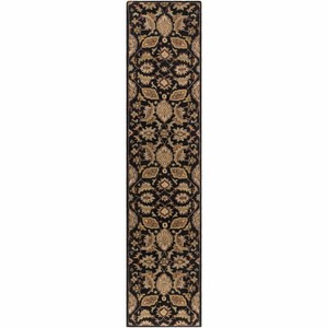 Hauteloom Blomkest Black&Yellow Traditional Wool Carpet - 1 of 4