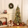 Whizmax 6Ft Potted Christmas Tree with 140 Warm Led Lights, Artificial Christmas Tree, Pencil Tree Sticky Chalk Tree Body, for Front Door, Porch - 2 of 4