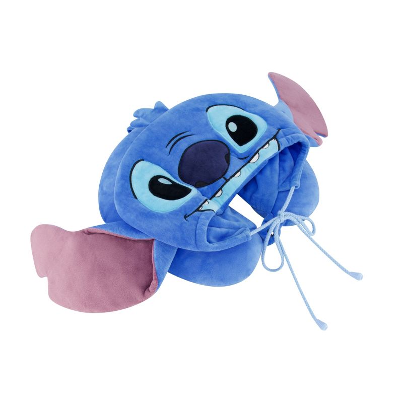 Disney Stitch Travel Neck pillow hoodie Blue, 3 of 5