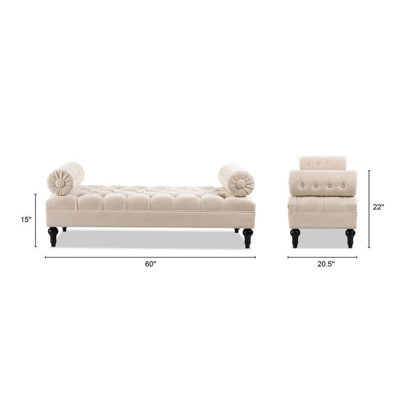 Jennifer Taylor Home Lewis Bolster Arm Entryway Bench, 5 of 6