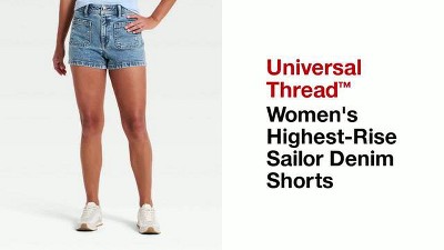 Women's Highest-Rise Sailor Denim Shorts 2.75