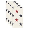 Saro Lifestyle Americana Stars Napkin (Set of 4), Red, 20"x20" - 3 of 4