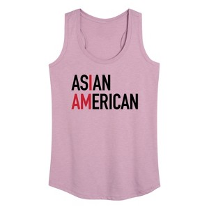 Women's - Instant Message - I Am Asian American Graphic Racerback Tank - 1 of 4