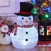 Set of 2 Christmas Lighted Snowman, 2 Ft Christmas Snowman Decorations, Pre-Lit Outdoor Snowman Wear Hat Scarf, Xmas Decor for Home Holiday Party - 2 of 4