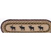 Earth Rugs Oval Stair Tread 27"x8.25", Black Moose Print on Braided Jute, Rustic Cabin Stair Protection with Lodge Theme - 3 of 3