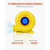 VEVOR Inflatable Blower, 380W&450W, 0.5 & 0.6 HP Bounce House Blower, Pump Commercial Air Blower for Inflatables, Yellow - 4 of 4