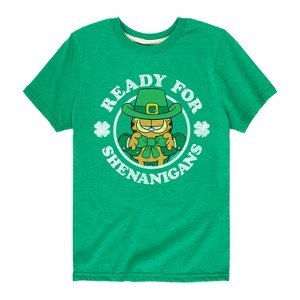 Boys' - Garfield - Ready For Shenanigans Short Sleeve Graphic T-Shirt - 1 of 4