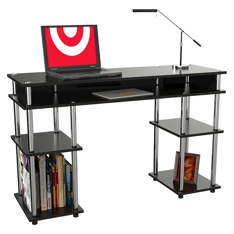 Breighton Home Harmony Office No Tools Writing Desk with Shelves, 3 of 7