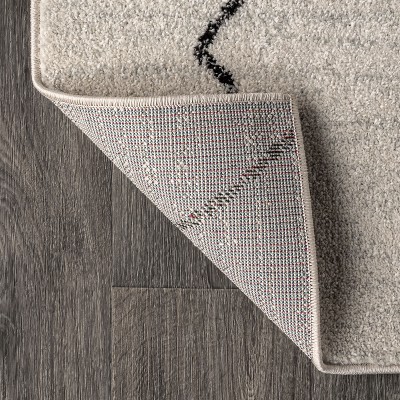 Black Geometric Braided Synthetic 8' x 10' Reversible Rug
