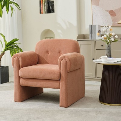 Hyleory Downy Fluffy Cloud Upholstered Accent Chair,Armchair for Bedroom Reception Area Reading Room Living Room