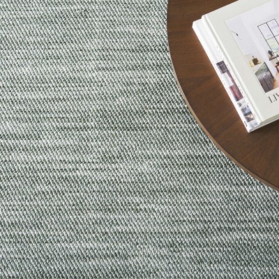 GREENGUARD Certified Abstract Gray Wool Cotton Square Rug
