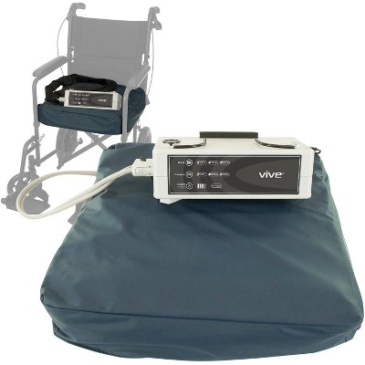 Vive Half Size Blue Alternating Pressure Seat Cushion with Air Pump