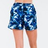 Calypsa Women's Plus Size Chlorine Resistant 4" Board Shorts - 2 of 3