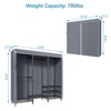 VIPEK V5C Clothes Closet Wardrobe Heavy Duty Covered Clothes Rack, Black Metal Clothing Rack with Grey Oxford Fabric Cover - 3 of 4