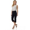 Rekucci Women’s Pull-On Comfort Capri Pants with Back Lacing Detail & Pockets – Mid-Rise Stretch Capris - 4 of 4