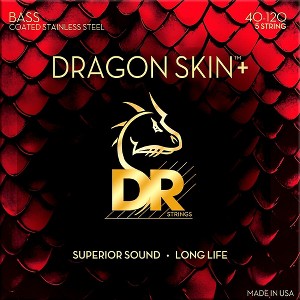 DR Strings Dragon Skin+ Coated Accurate Core Technology 5-String Stainless Steel Bass Strings 40 - 120 - 1 of 3