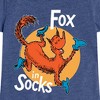 Girls' - Dr. Seuss - Fox In Socks Jumping Fitted Short Sleeve Graphic T-Shirt - 2 of 4