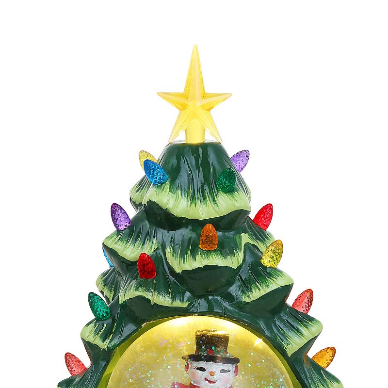 Mr. Christmas Nostalgic Ceramic LED Christmas Tree With Automatic Snow Globe, 5 of 7
