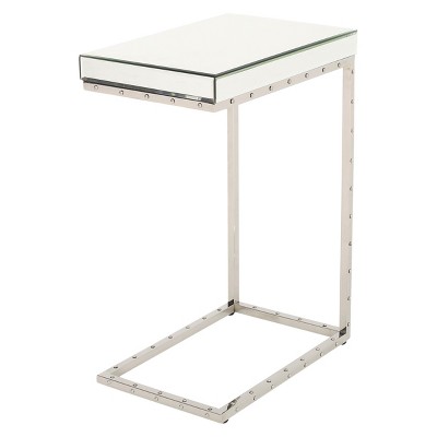 Flynn Side Table with Rivet - Mirror - Christopher Knight Home