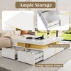 Sapphtopaz Modern Coffee Table with 4 Drawers Square Elegant Center Table with Gold Accents Living Room Tables Coffee Bar for Living Room - 2 of 4