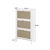 RISOKEYS Rattan Free Standing Shoe Cabinet with 3 Flip Drawers,Shoe Rack Storage Cabinet for Heels,Boots,Slippers,Entrance Hallway Entryway. - 3 of 4