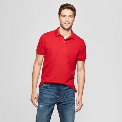 red polo shirt outfit men