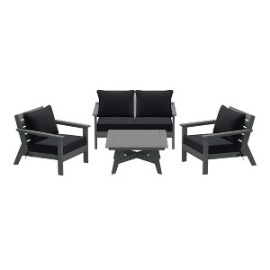 WestinTrends Avalon Outdoor 5-Piece Modular Sectional Patio Furniture Sofa Set - 1 of 4