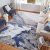 Gaspar Modern Abstract Blue/Gray/White Area Rug - 2 of 4
