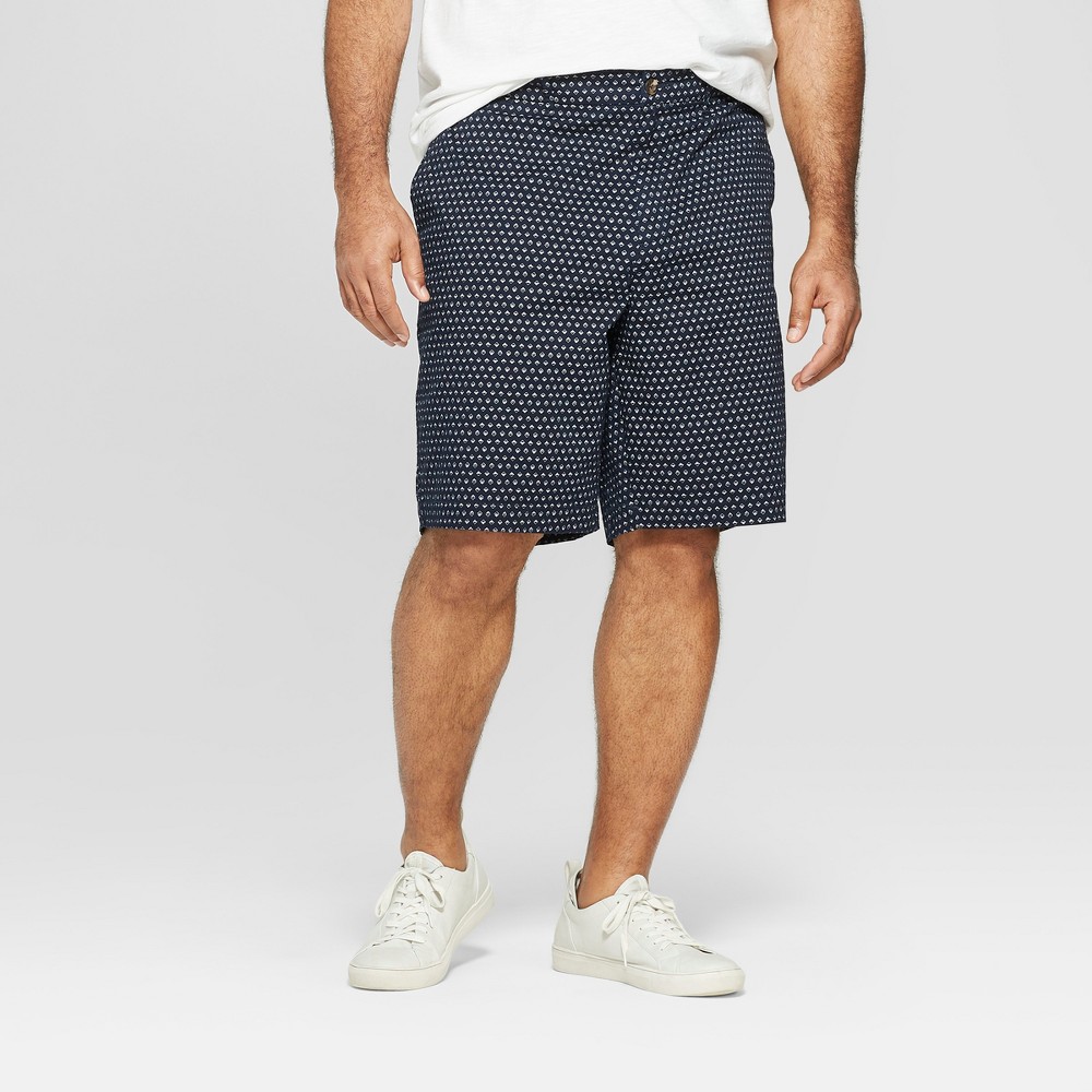 Men's 10.5 Flat Front Shorts - Goodfellow & Co Blue 33, Dark Blue was $19.99 now $13.99 (30.0% off)