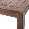 NicBex 69" Outdoor Dining Table,Rectangle Patio Table with Acacia Wood Finish for 4 to 6 Chairs,Outdoor Furniture,Dark Brown - 4 of 4