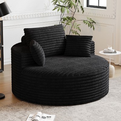 Hrinhom 50"W Sponge Single Sofa,Modern Corduroy Sleeper Chair,No Assembly
