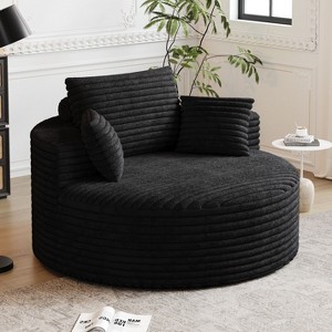 Hrinhom 50"W Sponge Single Sofa,Modern Corduroy Sleeper Chair,No Assembly - 1 of 4