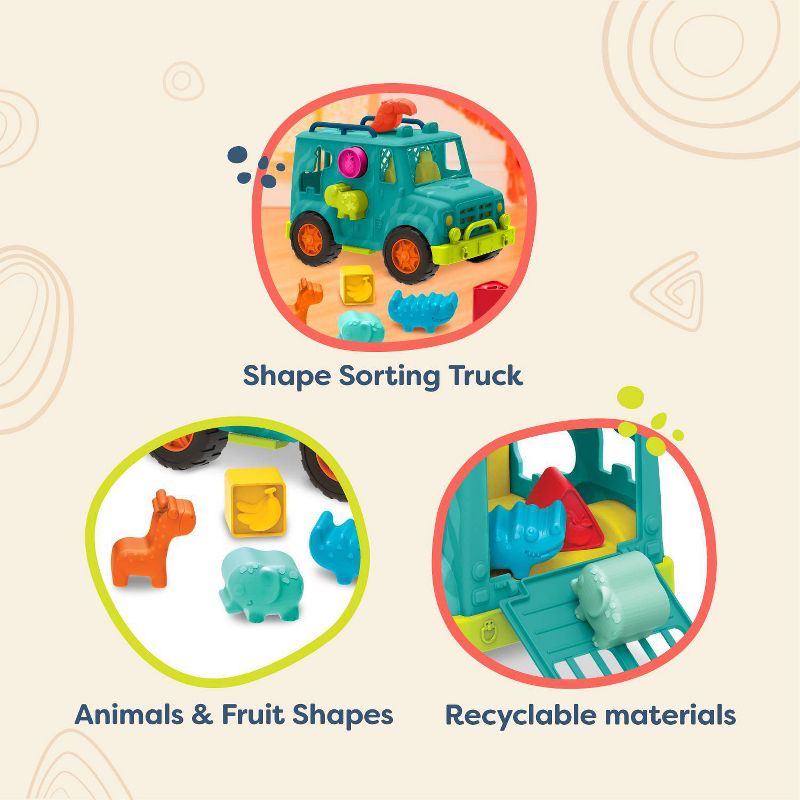 B. toys Animal Rescue Shape Sorter Truck - Happy Cruisers, Rollin&#39; Animal Rescue, 6 of 9