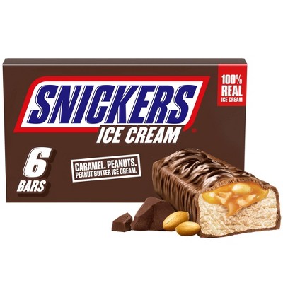 Snickers Ice Cream Chocolate Caramel Peanut Butter Ice Cream Bars - 12 fl oz/6ct