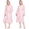PAVILIA Super Soft Womens Robe, Fluffy Plush Fuzzy Cozy House Shower Bathrobe, Ribbed Striped Warm Fleece Long Robe for Women - 3 of 4