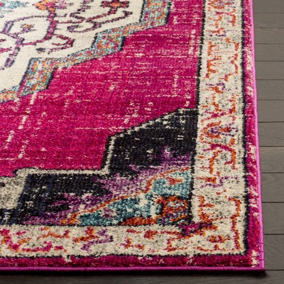 Boho-Chic Pink Multi 8' x 10' Hand-Knotted Easy Care Area Rug