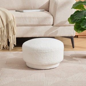 SEYNAR Modern Teddy Upholstered Mushroom Shape Ottoman - 1 of 4