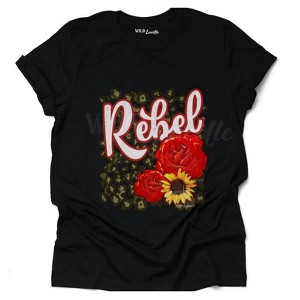 Women's Wo's Rebel Rose Graphic Tee - Wild Lucille - 1 of 3