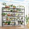 Syemin Utility Storage Shelves 5-Layer Double Row Garage Shelves, Freely Adjustable Storage Rack, Metal Storage Rack, Black, 69.68"*15.75"*70.87" - 2 of 4