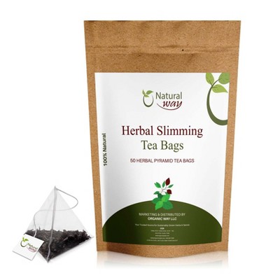 Herbal Slimming Tea Bags | Herbal Slimming Pyramid Tea Bags | ECO Conscious Tea Bags | 50 Tea Bags