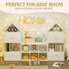 DOMETOUR Kids Bookshelf with Double House Shaped Design, Children Bookcase for Playroom/Bedroom Storage Organizer for Books Toys - image 3 of 4