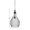 Toltec Lighting Carina 1 - Light Pendant in  Brushed Nickel with 12.25" Clear Ribbed Shade - 2 of 2