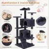SEVOBAL Pet Tower Multi-functional 50” Cat Tree House Cat Climbing Frame, Lounge and Recreation Area Detachable Toy, Gray, 50"*135"*50" - 4 of 4