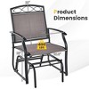 Costway 2pcs Patio Glider Set Single Swing Rocking Chair Heavy-Duty Metal Frame Outdoor - 4 of 4
