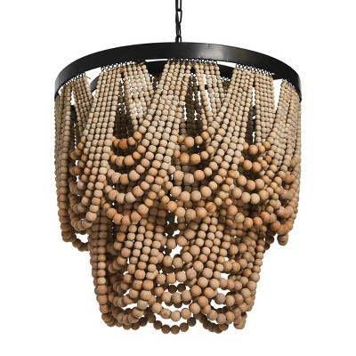 Storied Home Draped Wood Bead Chandelier