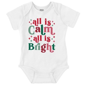 Christmas All Is Calm Song Lyric Baby Bodysuit Jumper Girls Brisco Brands - 1 of 4